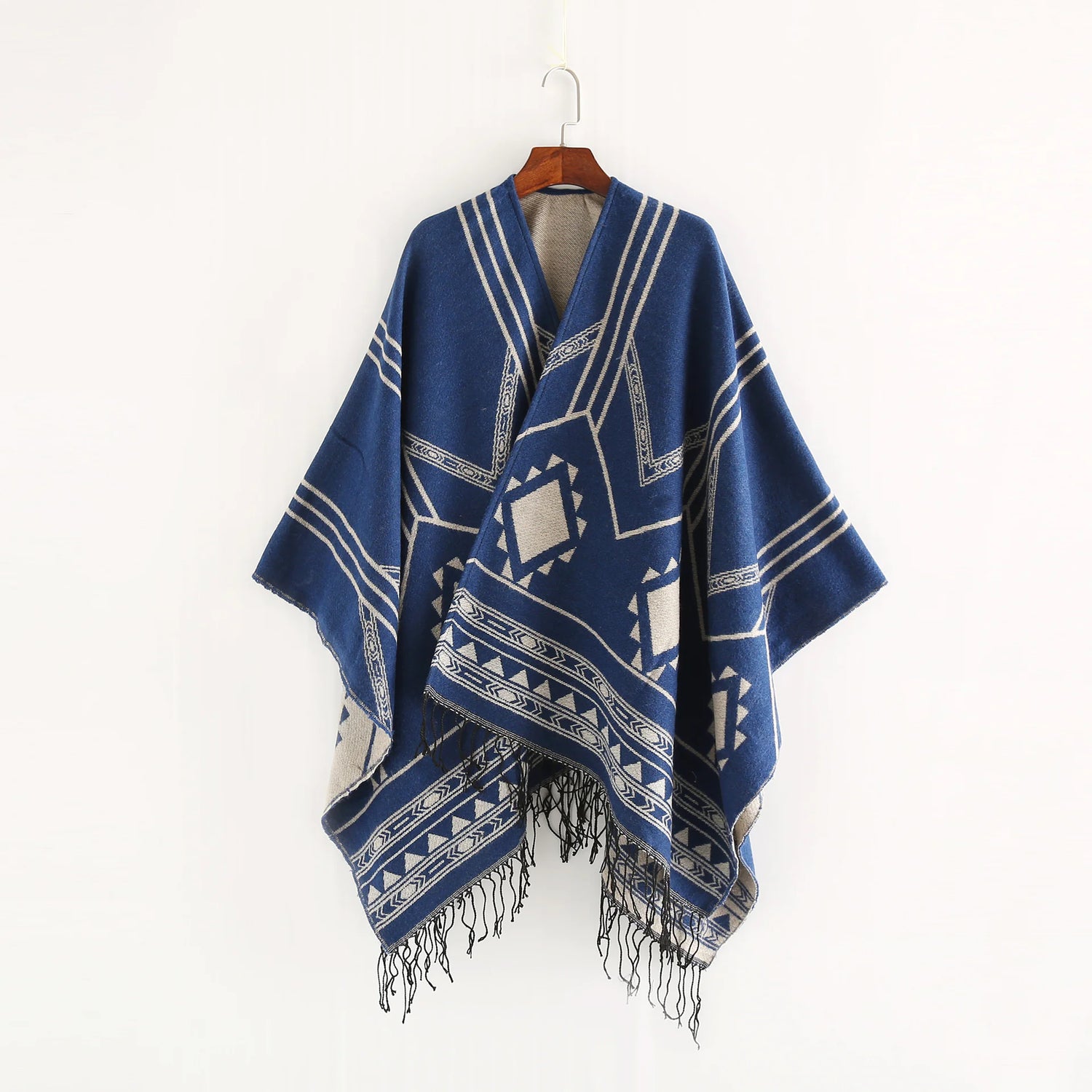 Poncho Ethnique Chaleur - Style Bohème et Confort Hiver