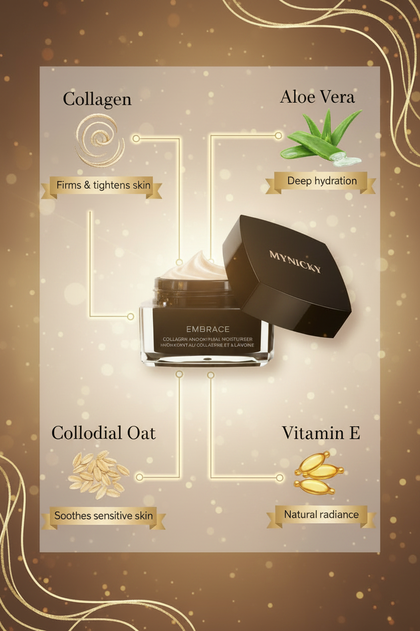 Ingrédients Embrace avec vrai produit