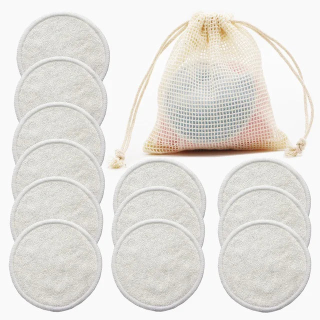 Eco-friendly Reusable Makeup Remover Wipes - Pack of 12 Washable