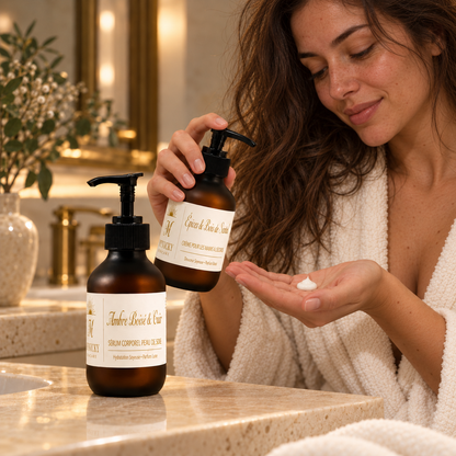 Serum & Silky Skin Duo – Woody Amber