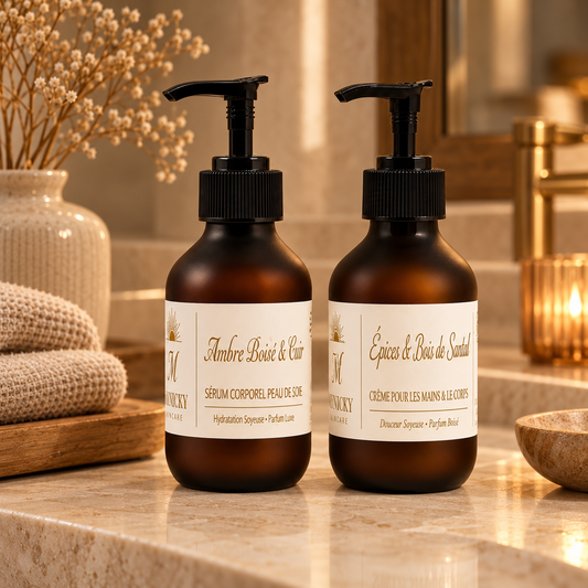 Serum & Silky Skin Duo – Woody Amber
