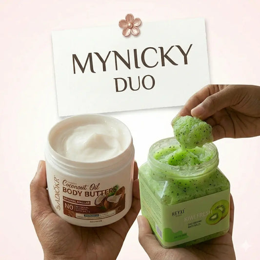 Body Care Duo — Coconut Butter & Fruity Scrub 🌸