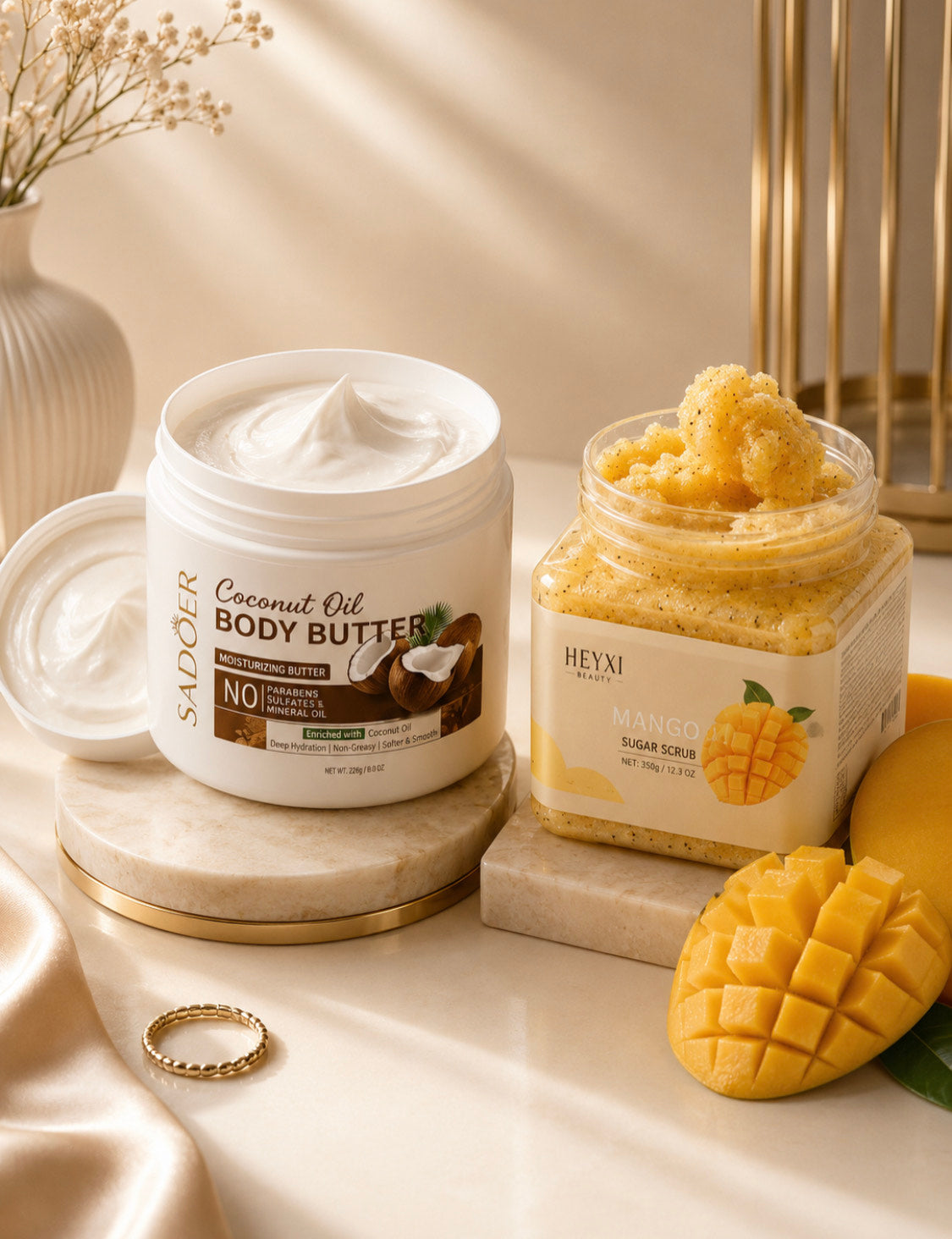 The Perfect Skin Set (Exfoliating Scrub + Nourishing Coconut Butter)
