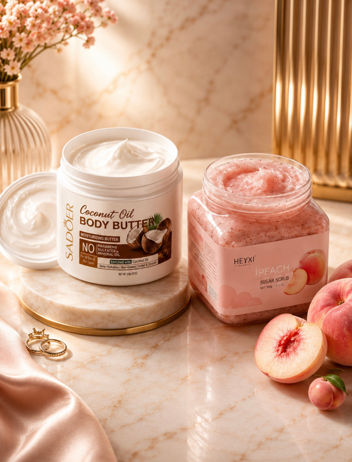 The Perfect Skin Set (Exfoliating Scrub + Nourishing Coconut Butter)