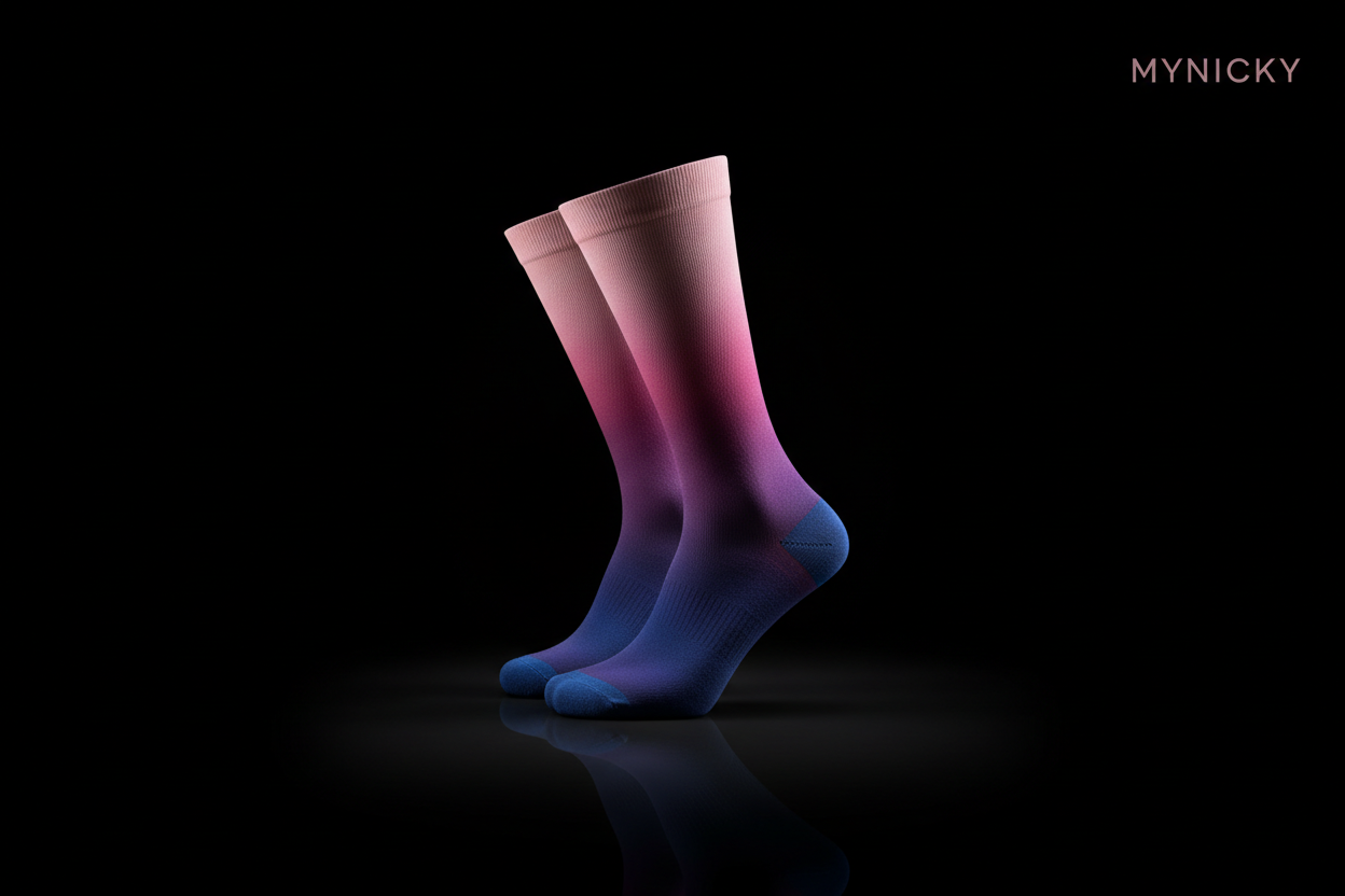 Bannière Hero MYNICKY - Chaussettes Compression Fond Noir (Version Propre)