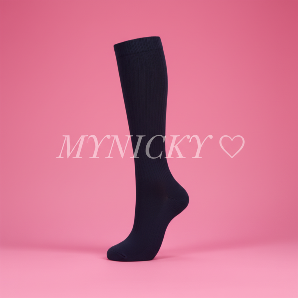 Chaussette Beige - Fond Rose Vif + Filigrane