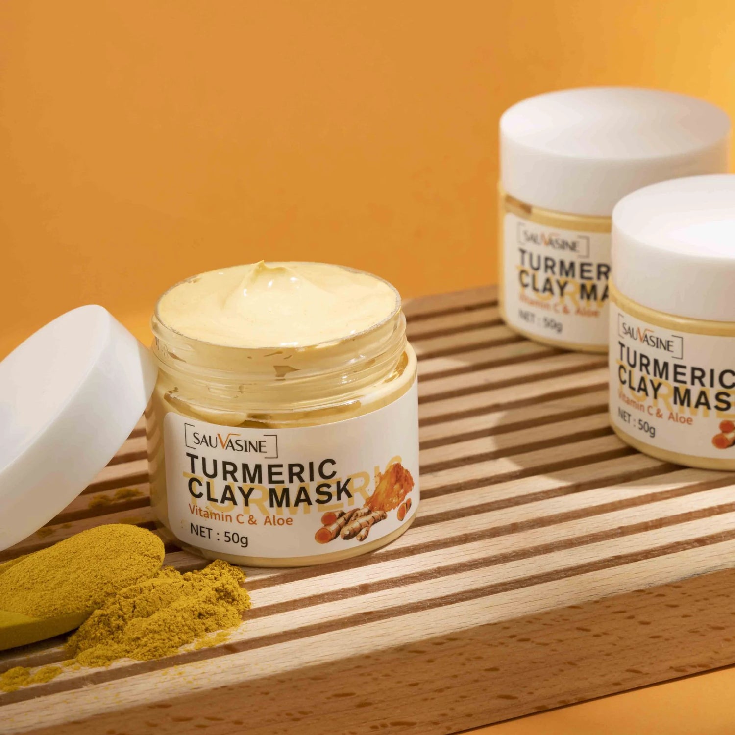 Hydrating and nourishing turmeric clay mask