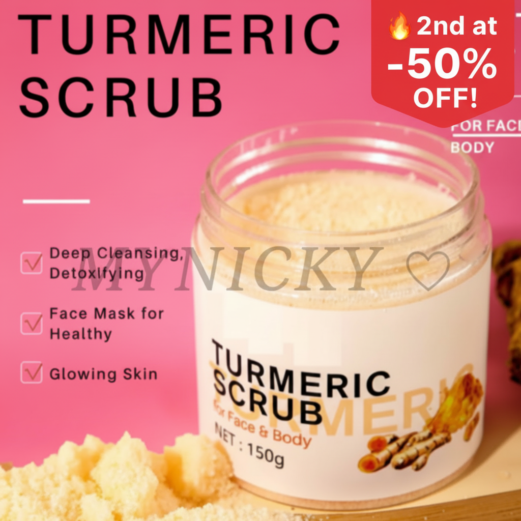 Exfoliant Corporel Curcuma avec badge plus grand