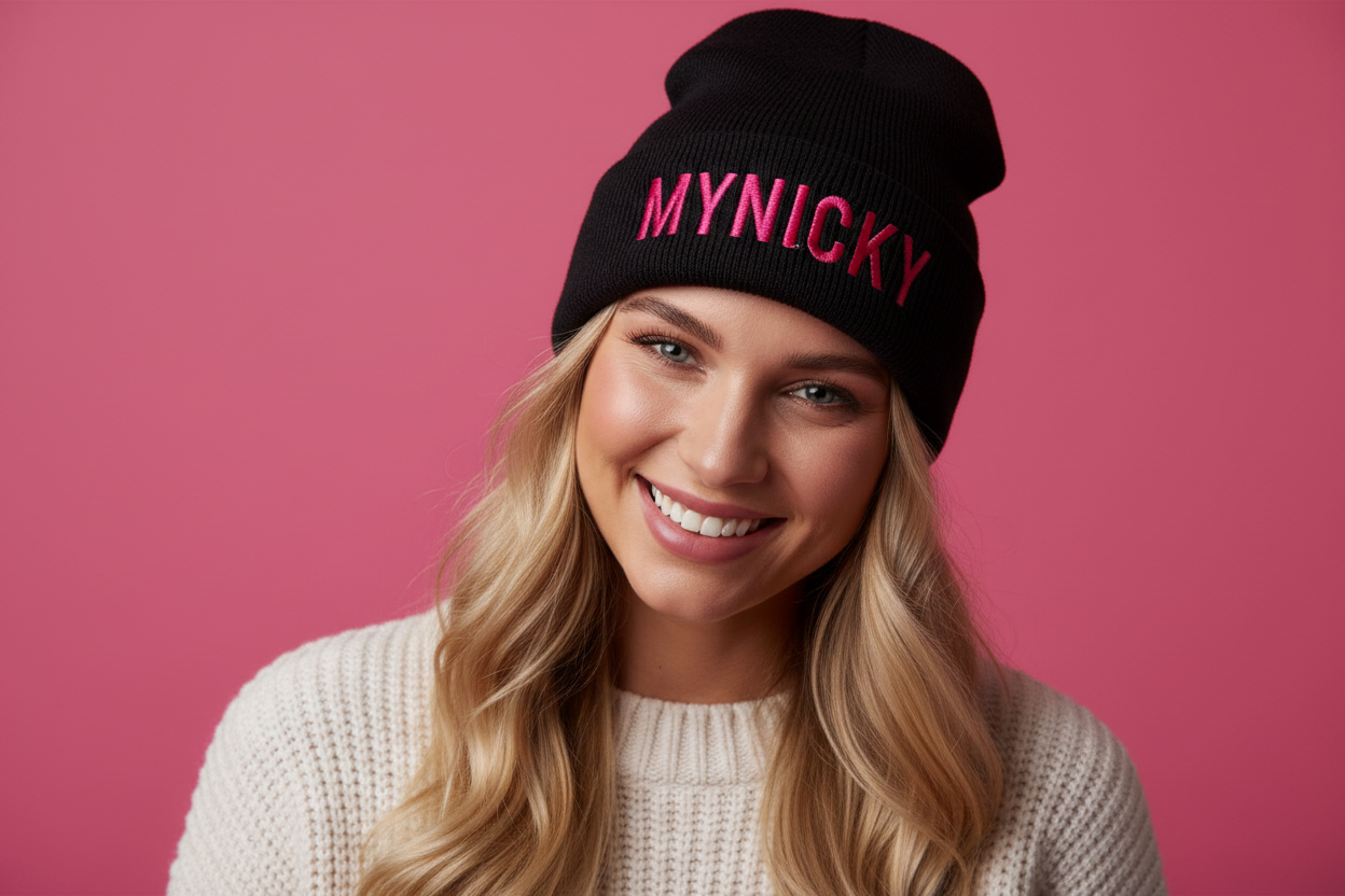 Femme portant bonnet MYNICKY