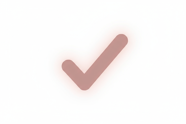 Icône checkmark rose