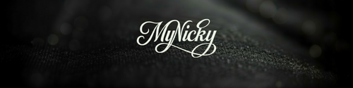 Logo MyNicky avec fond pailleté