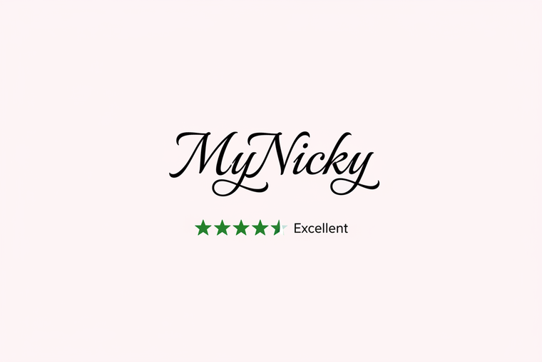 Logo MYNICKY fond rose exact