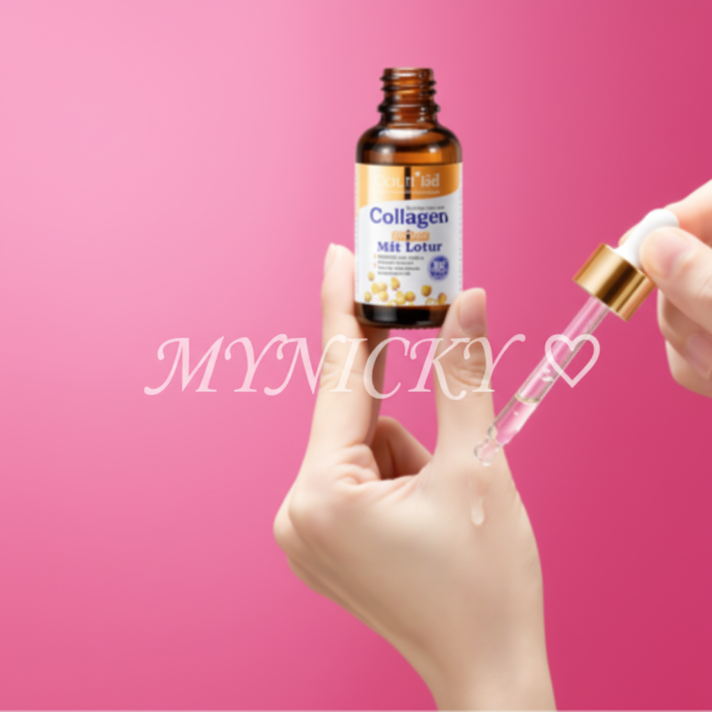 Main Sérum - Fond Rose Vif + Filigrane