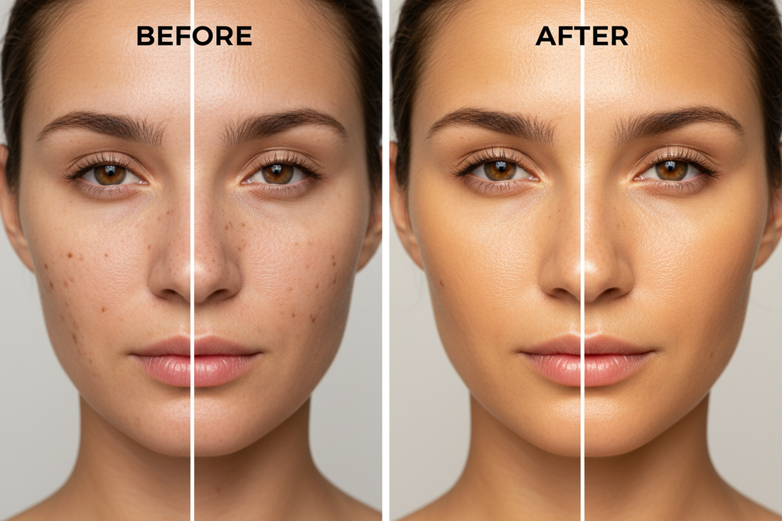 Photo BEFORE/AFTER Masque Curcuma - Australienne