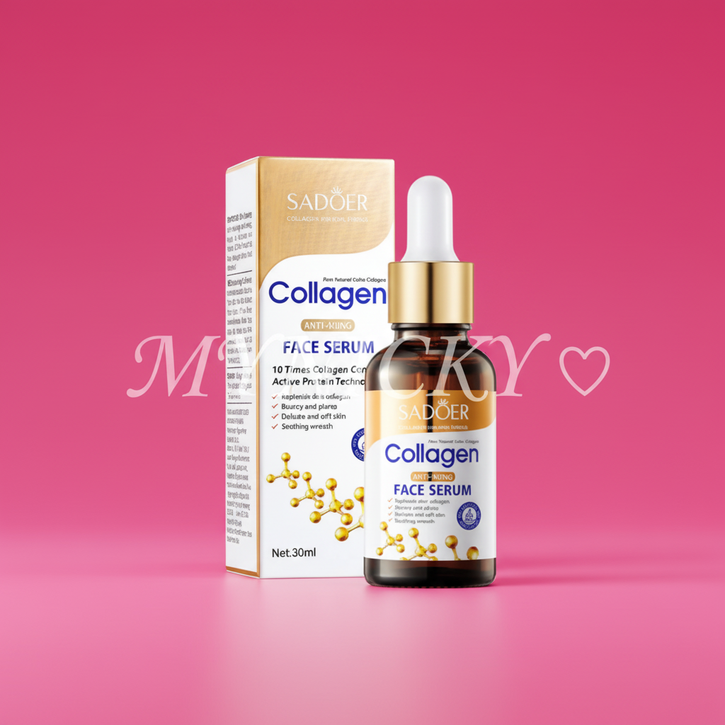 Sérum Collagen - Fond Rose Vif + Filigrane