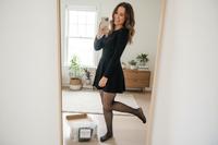 Selfie miroir avec collants
