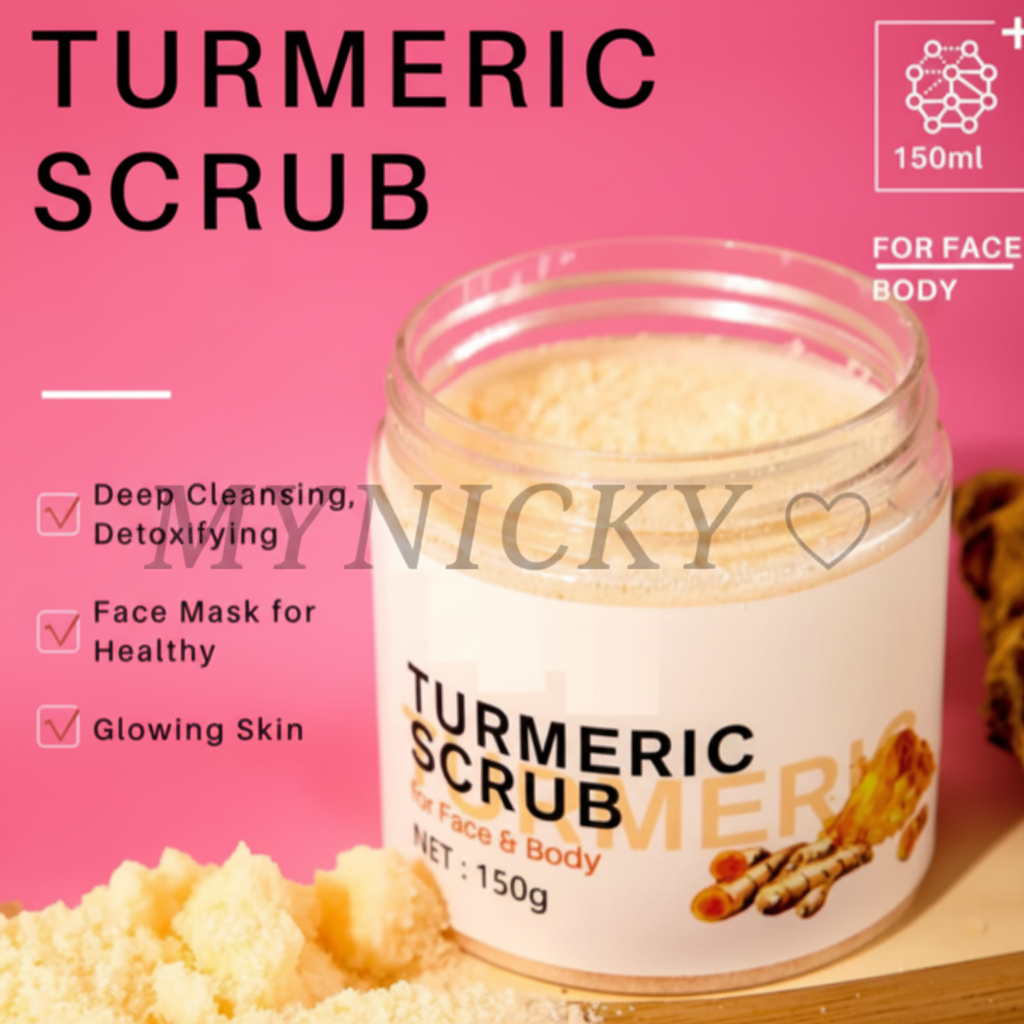 Turmeric Scrub Checklist - Fond Rose Vif + Filigrane